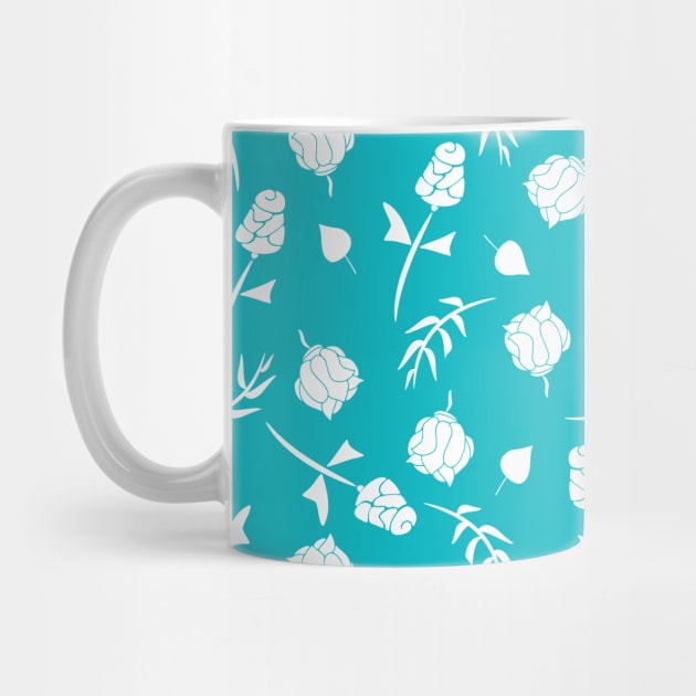 Pretty Aqua Blue and White Floral Pattern Gifts by FabulouslyFestive